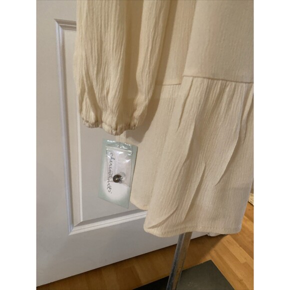 Keren Hart Ivory Embroidered Crochet Boho Blouse Tunic Top Shirt Womens 1X- New - Picture 11 of 16